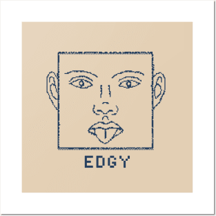 Edgy - Funny 1bit Pixelart Posters and Art